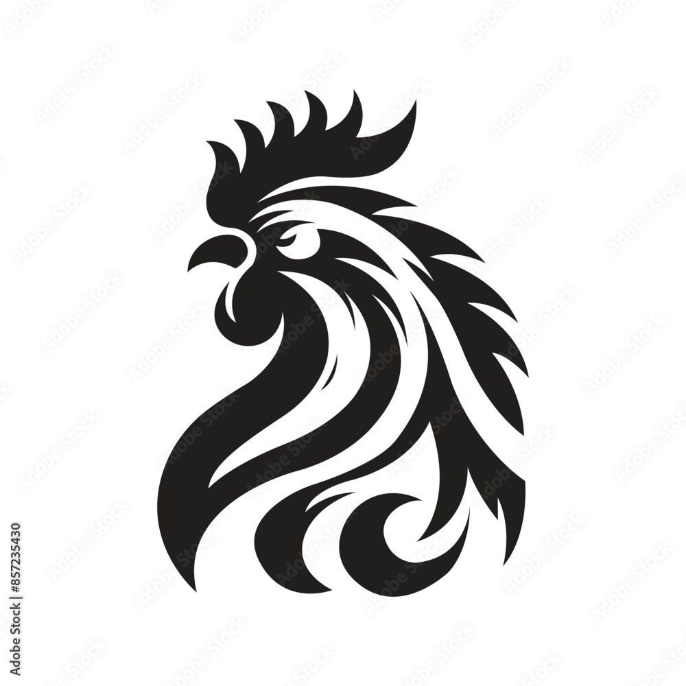 Fototapeta premium Rooster Logo Designs Template, Chicken Head Logo Designs