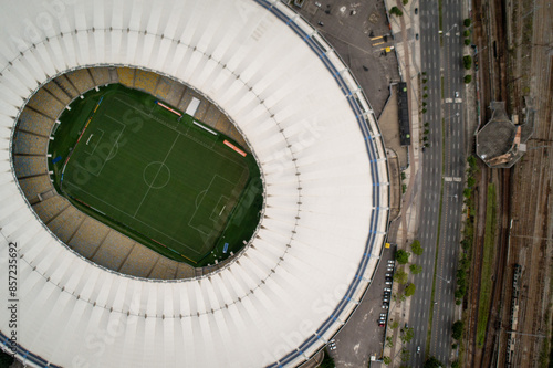 Football stadium seen from above