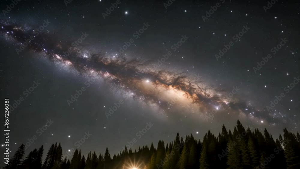 A beautiful moving night sky with galaxies and stars 4k HDR A beautiful moving night sky with galaxies and stars 4k HDR