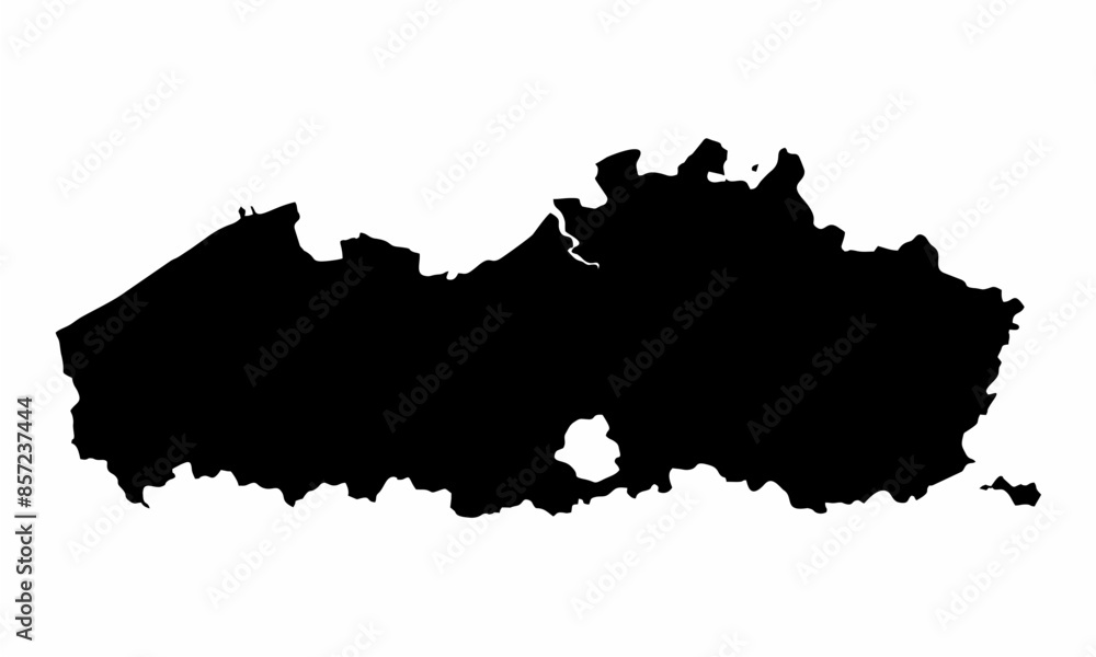 Fototapeta premium Flanders silhouette map
