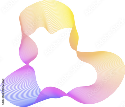 Gradient colorful lines design fluid shape photo