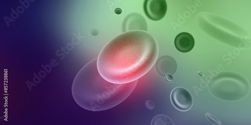 3d rendering red streaming blood cells background