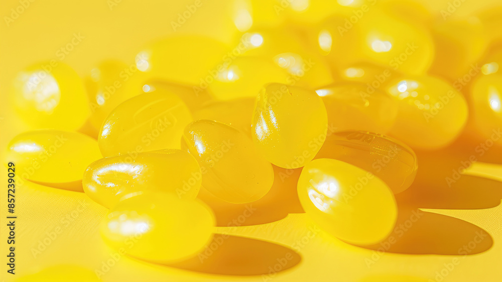 Bright Yellow Candies, Colorful Sweet Treats, Vibrant Background, Bright Yellow Candies, Colorful Sweet Treats, Vibrant Background,
