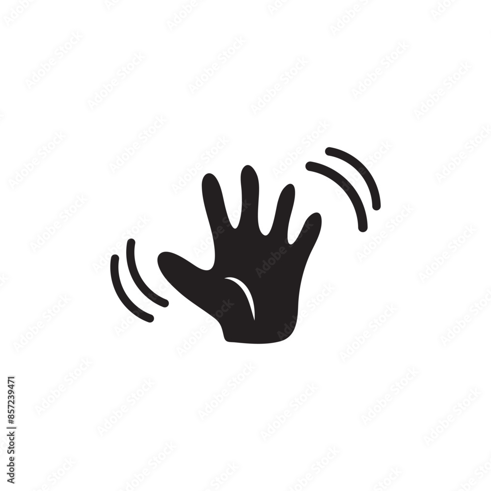 Obraz premium hand wave logo icon
