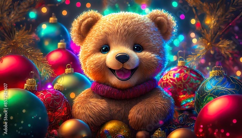 christmas teddy bear