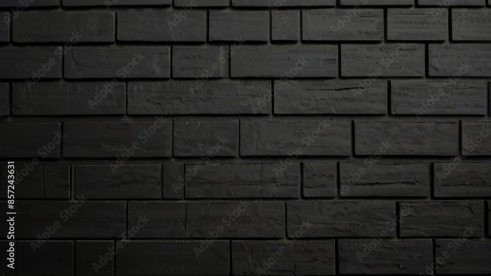 Carefully taken photo of a sleek black brick wall Carefully taken photo of a sleek black brick wall