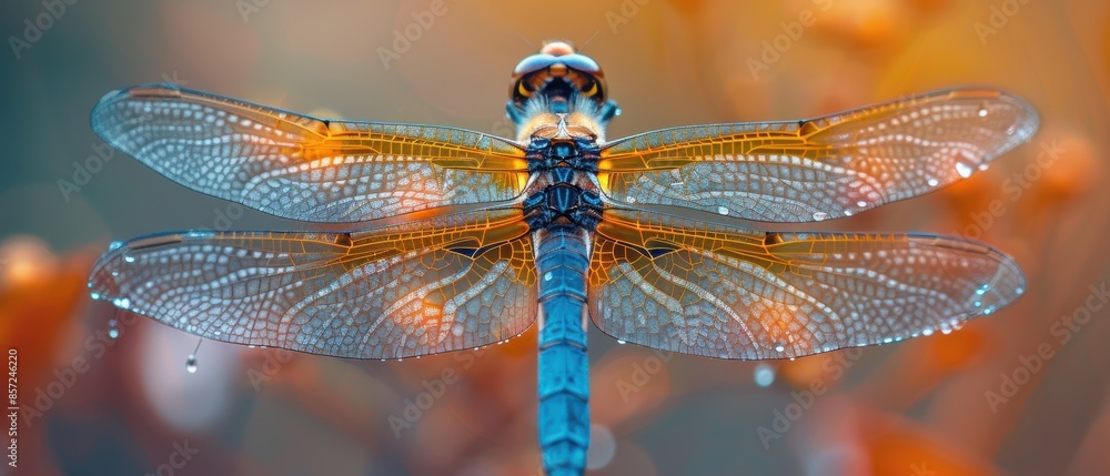 Close-up of a dragonfly's wings Close-up of a dragonfly's wings
