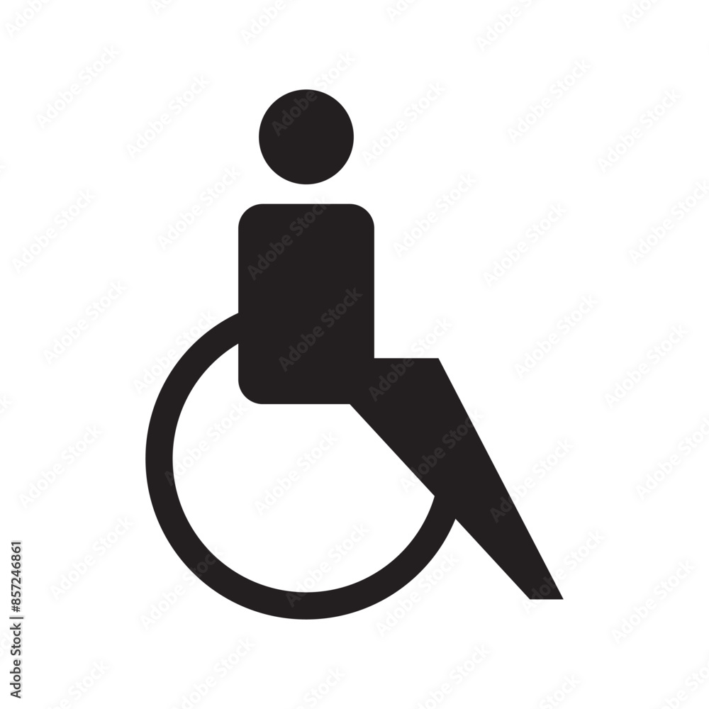 Disable Handicap Icon Isolated Vector Disable Handicap Icon Isolated Vector