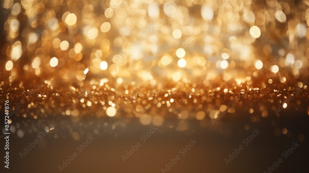 Golden elegant bokeh on a sparkling background, featuring warm and festive light effects. Golden elegant bokeh on a sparkling background, featuring warm and festive light effects.