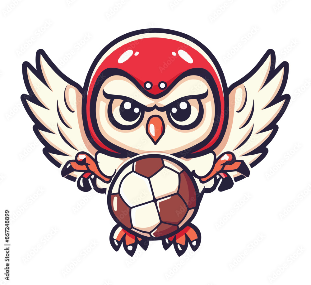 Obraz premium vector logo of an owl mascot for a football team