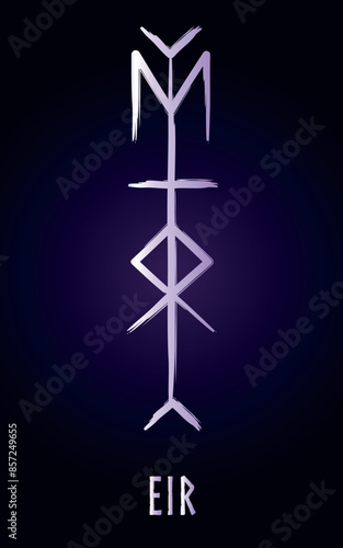 Full editable collection of norse symbols as goddess, witch, skadi, hel, freya and more.