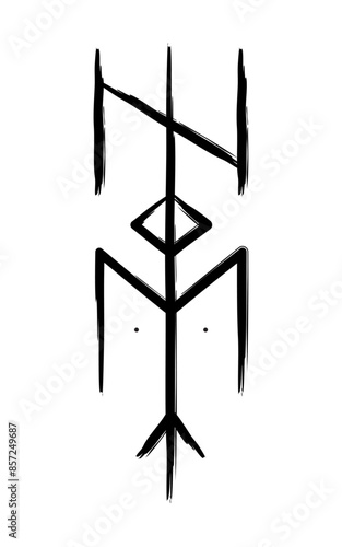 Full editable collection of norse symbols as goddess, witch, skadi, hel, freya and more.	