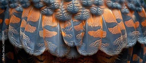 Close-up of an owl's feathers photo