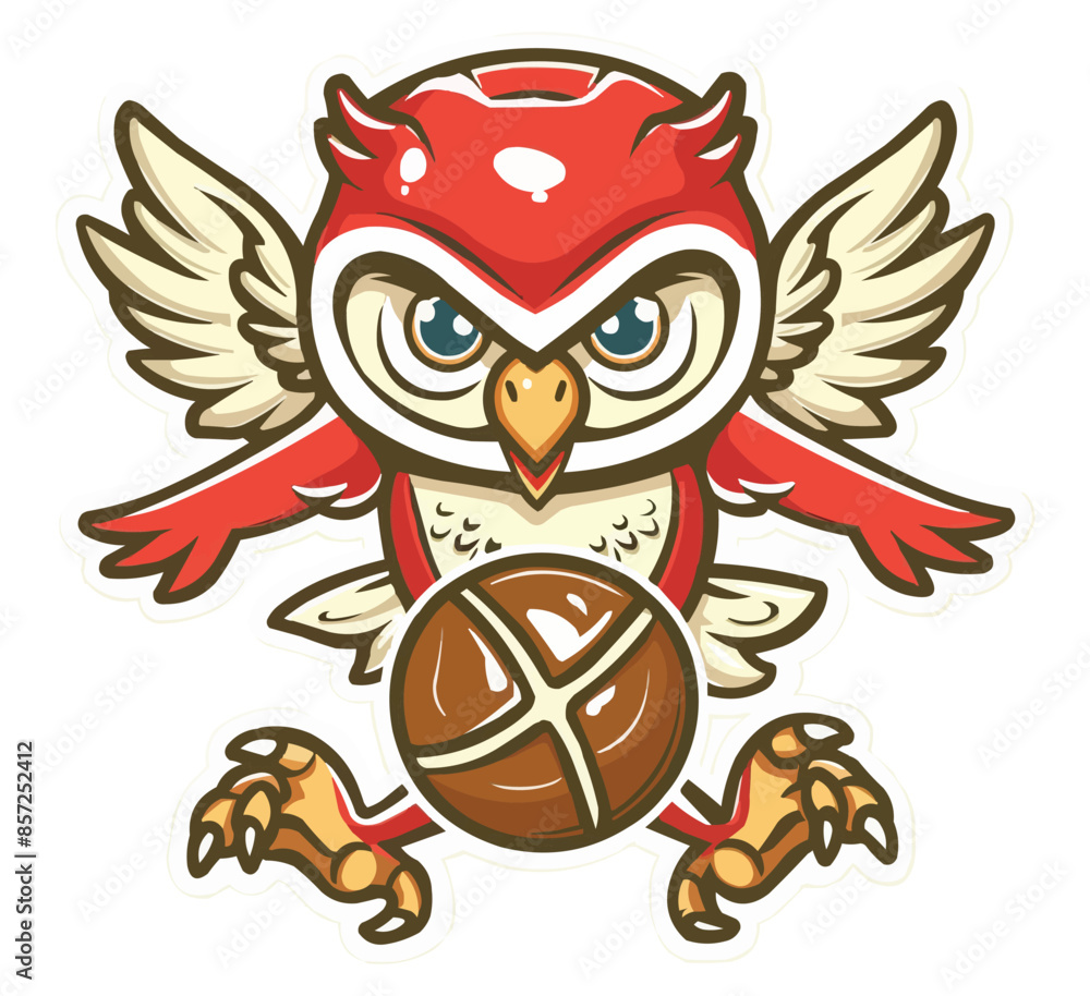 Obraz premium vector logo of an owl mascot for a football team