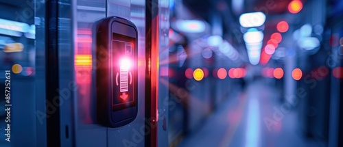 Close-up of RFID security badge