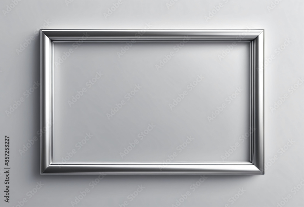 Sleek metallic frame illustration on a smooth, light-colored surface Sleek metallic frame illustration on a smooth, light-colored surface