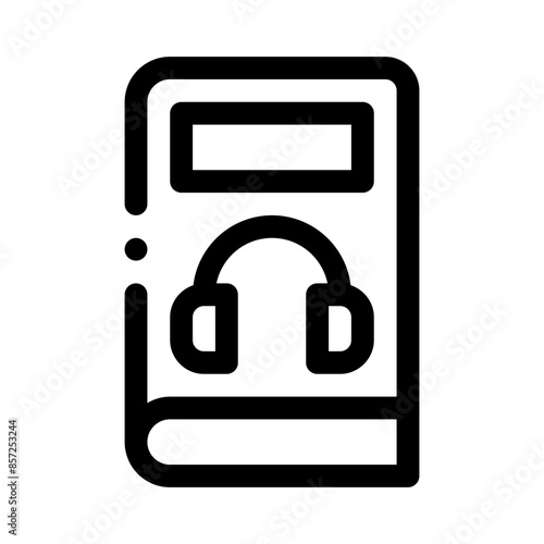 audiobook line icon