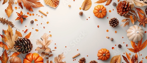 social media Thanksgiving background with light color theme