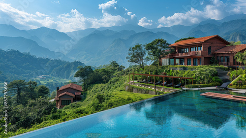 Vacation home with mountain view