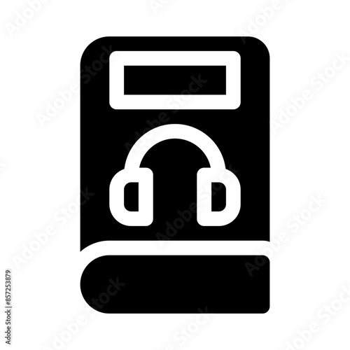audiobook glyph icon