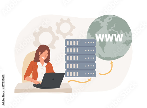 Proxy server isolated concept vector illustration.