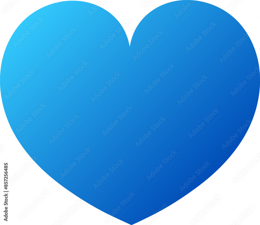 Isolated blue gradient heart shape Isolated blue gradient heart shape
