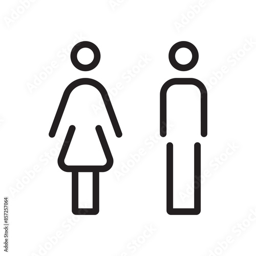 Graphic sign for man and woman isolated icon vector