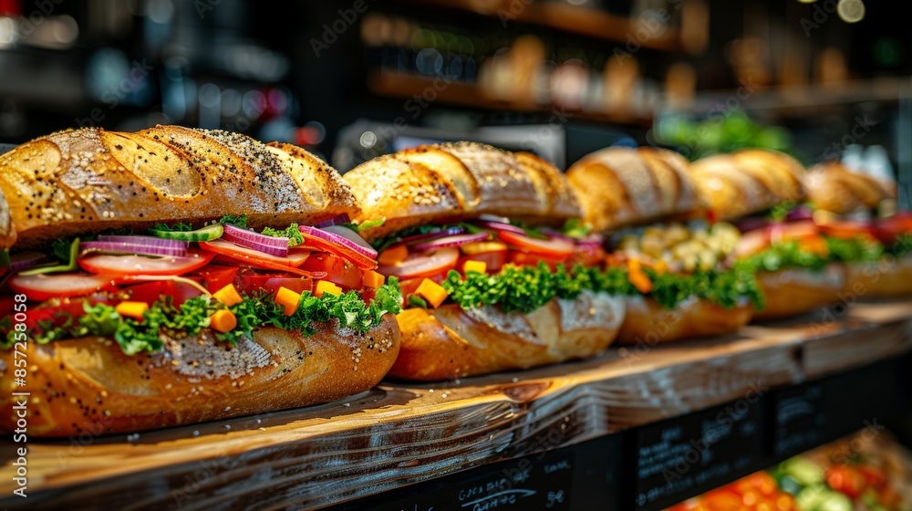Sandwiches in the table kitcken, background blur. Sandwiches in the table kitcken, background blur.