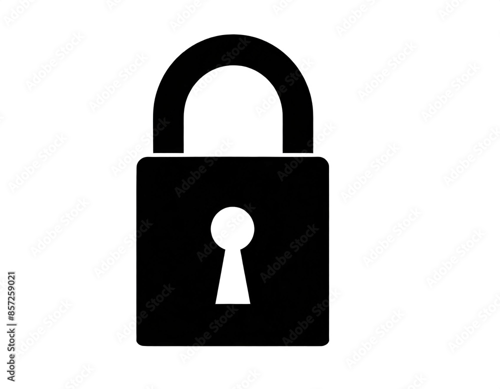 schwarze Silhouette Kontrast Türschloss icon isoliert auf weißen Hintergrund, Freisteller schwarze Silhouette Kontrast Türschloss icon isoliert auf weißen Hintergrund, Freisteller