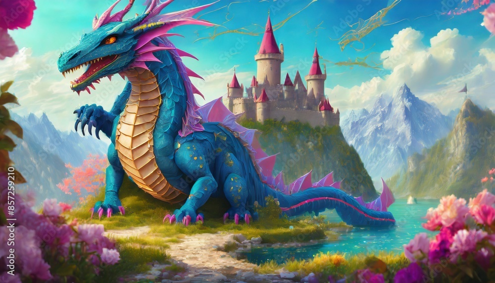 Fototapeta premium dragon in the sky