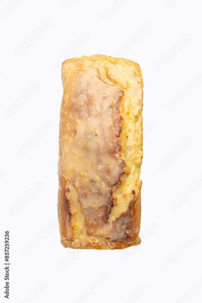 Rectangular cake, with icing, top view Rectangular cake, with icing, top view