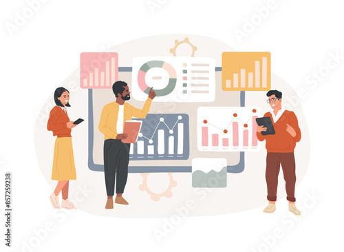 Obraz na płótnie Business analysis isolated concept vector illustration. w salonie