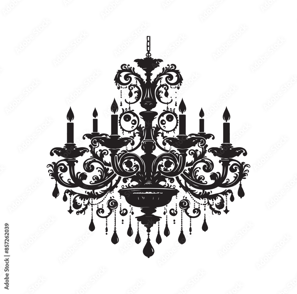 chandelier vector illustration icon silhouette style chandelier vector illustration icon silhouette style