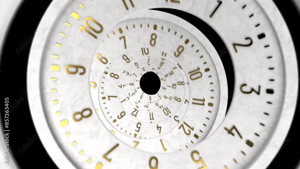 3D animation of clock spiral abstract ,Time Spiral Symbolizing 3D animation of clock spiral abstract ,Time Spiral Symbolizing