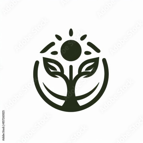 This logo is a simple and elegant design that would be perfect for a company that is focused on sustainability and growth.