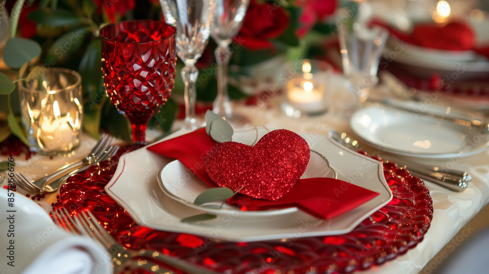 Valentine's Day table setting Valentine's Day table setting