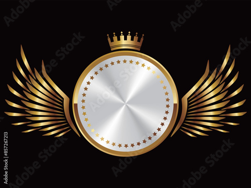 羽のエンブレム　ゴールド