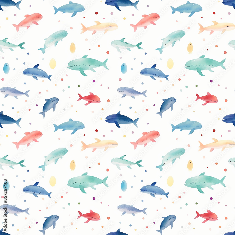 seamless pattern with fishes seamless pattern with fishes
