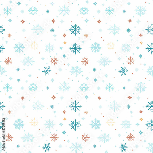 seamless pattern with snowflakes