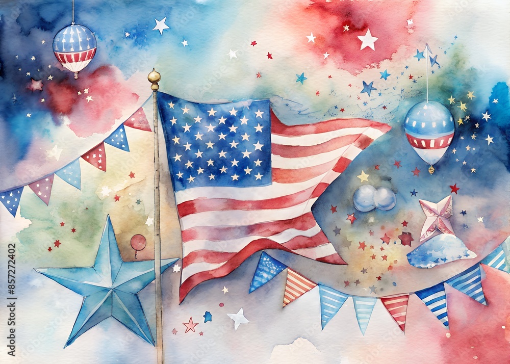 Obraz premium of America celebration of the day. Independence Day is an American national holiday. 