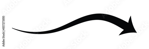Abstract Curved black Arrow. Market movements creative concept charts, infographics. Red curve arrow of trend on transparent. Trading stock news impulses. Realistic 3d vector design