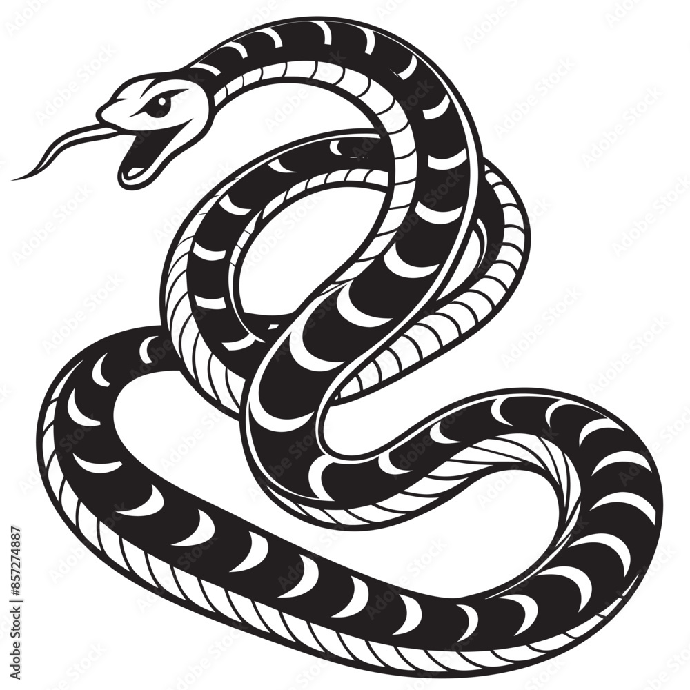 Fototapeta premium illustration of a snake