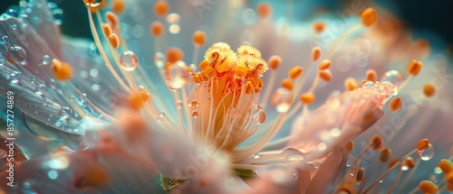 Detailed shot of a flower's stigma photo
