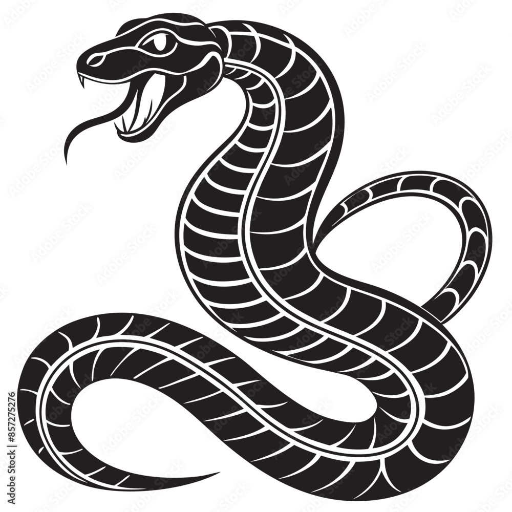 Fototapeta premium black and white snake