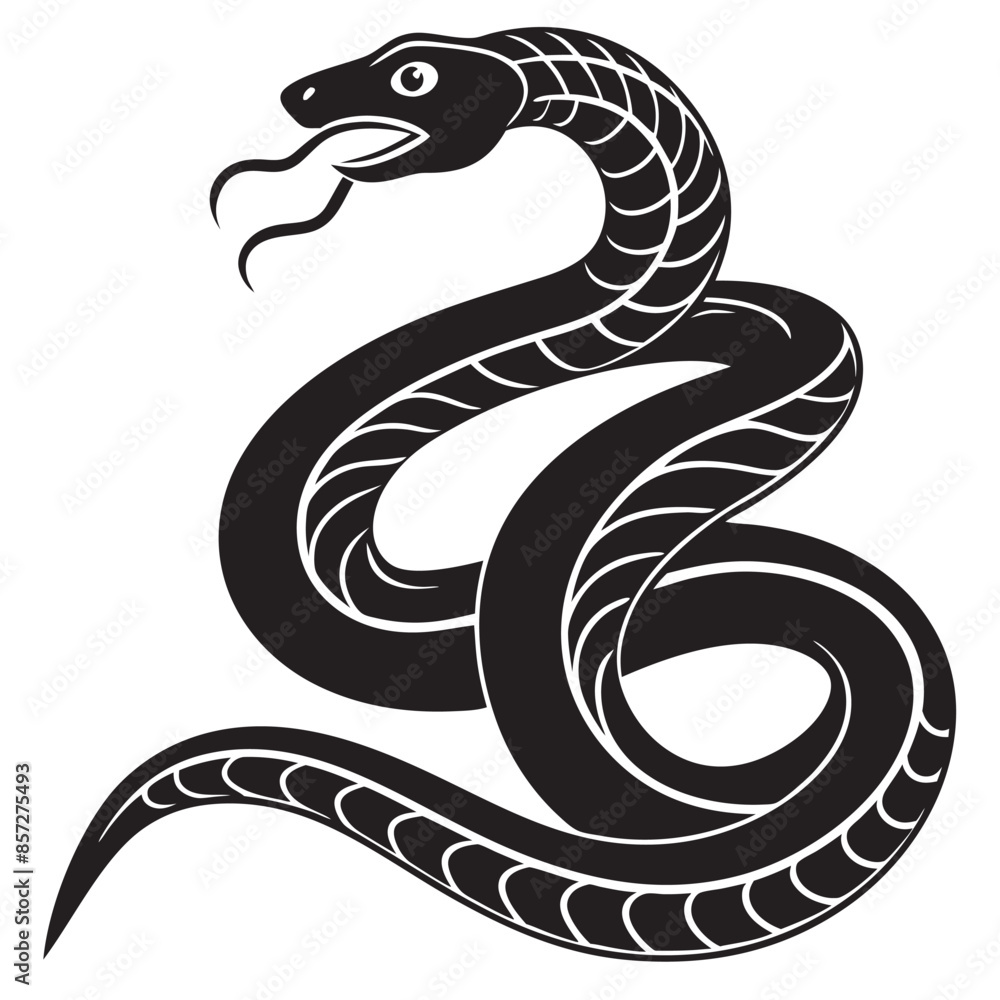 Fototapeta premium black and white snake