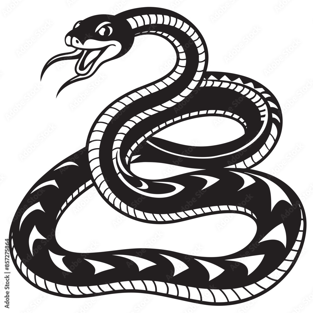 Fototapeta premium black and white snake