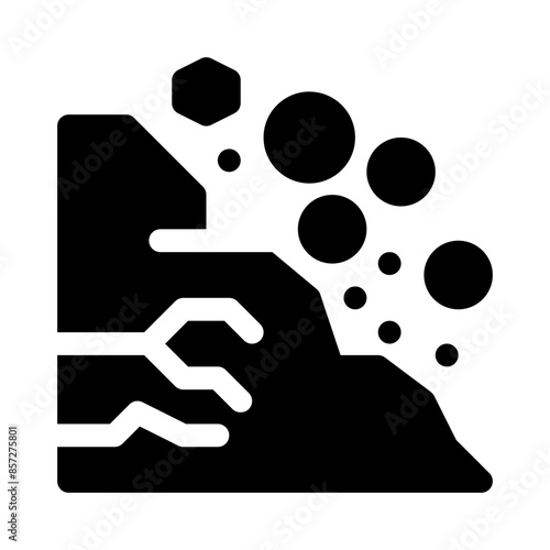 landslide glyph icon