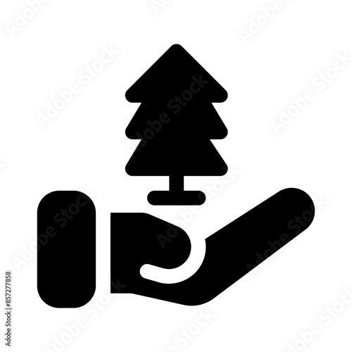 go green glyph icon