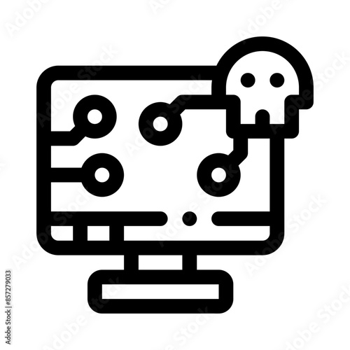 malware line icon