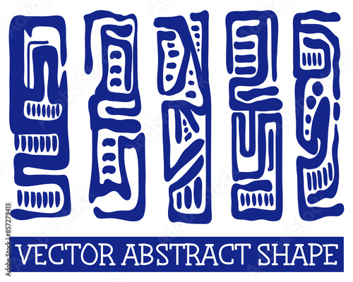 Vector abstract shape with nature and vibrant theme